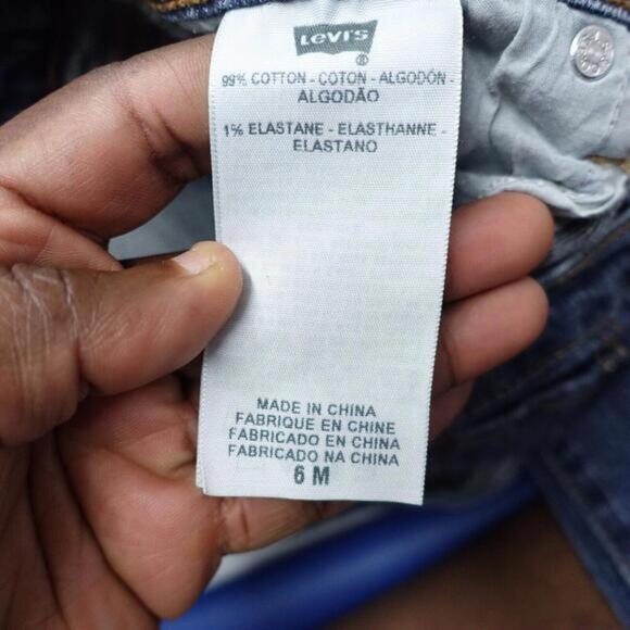 Levi's 505 Jeans Womens Medium Blue Denim Cotton Stretch Zip Fly Pocket Straight - Picture 5 of 7